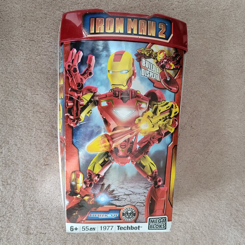 Mega Bloks Iron Man 2 Techbot 55 Piece Set NWT